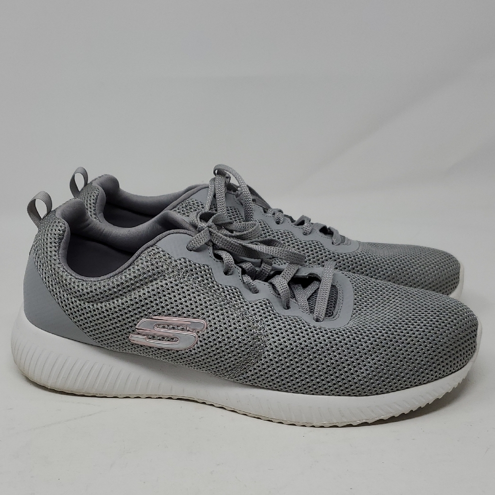 Skechers LITE WEIGHT  Gray and Pink Sneakers SIZE 10